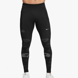 NIKE Running Division Tights Pants XXS Mens Black Silver Gray Dri-FIT FZ1119-010